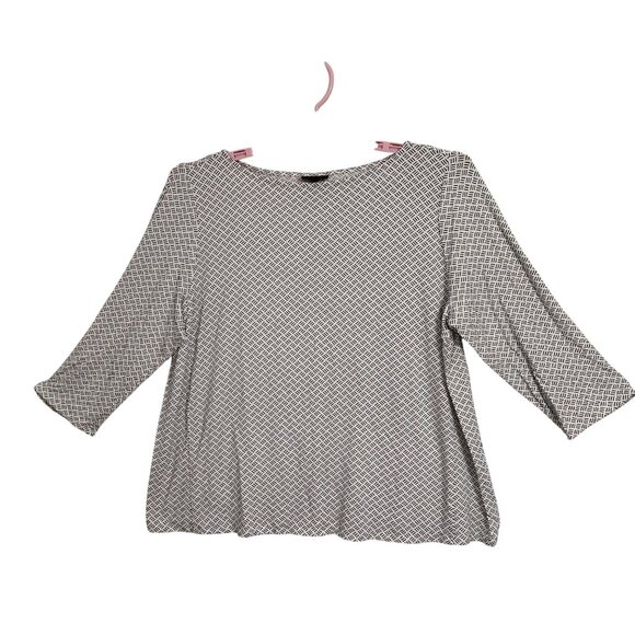 J. Jill Wearever Collection Womens Black & White 3/4 Sleeve Boat Neck Top XL - Picture 1 of 10
